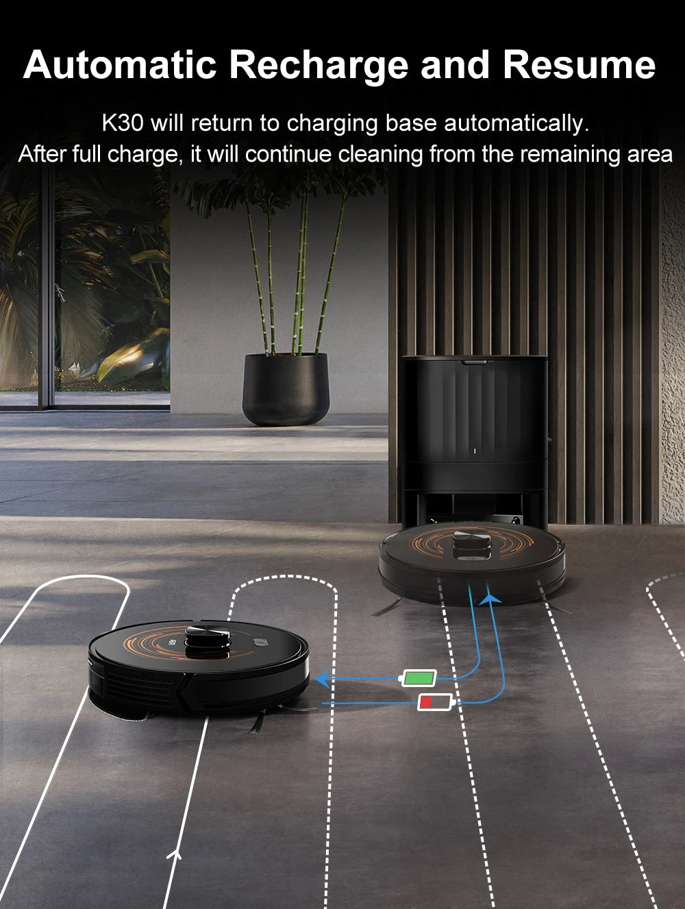 K30 Smart Self Empty Robot Vacuum Cleaner WIFI APP Laser Automatic Dirt Disposal Floor Carpet Dirt