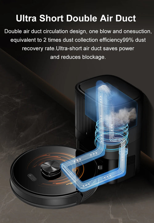 K30 Smart Self Empty Robot Vacuum Cleaner WIFI APP Laser Automatic Dirt Disposal Floor Carpet Dirt